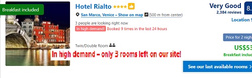 hotel Venice booking 