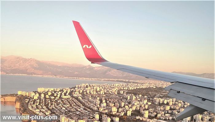 Flight arriving to Turkey