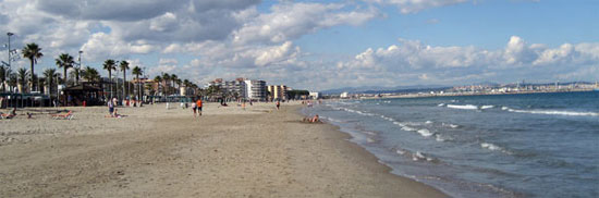 Beach in La Pineda near Tarragona
