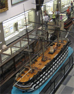 Laivan malli Mirivoimien museossa