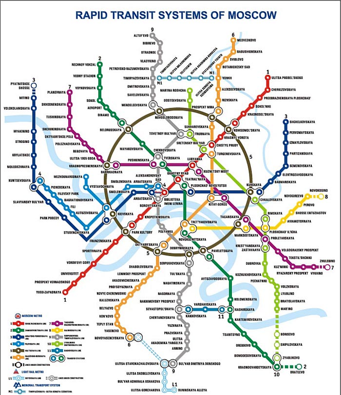 Moskovan metron kartta