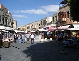 In the Old Town of Rhodes are many shops