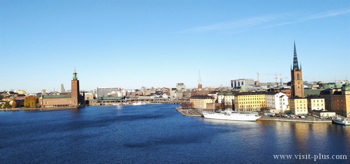 Näkymä Tukholman vanhaankaupunkiin