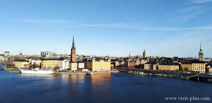 Вид на Старый город в Стокгольме