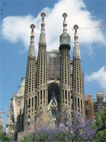 Sagrada Familia Barcelonassa. Valokuva.
