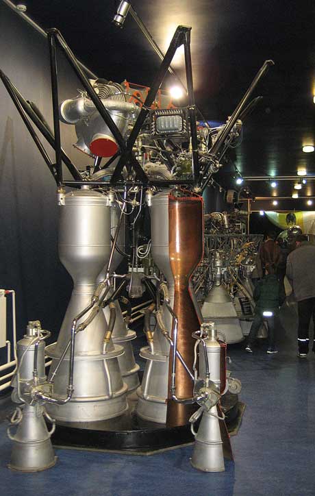 The photograph of the Russian spacecraft jet engine